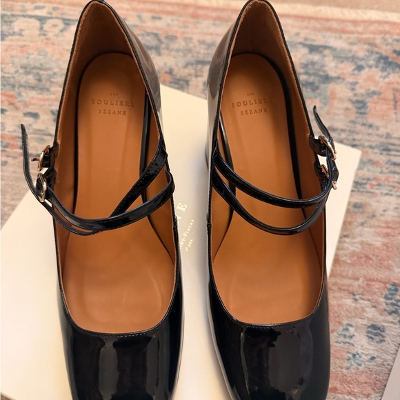 Sezane Carmen Black Patent Leather Mary Jane’s NIB NWT - Picture 8 of 12
